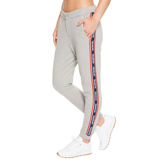 Reebok Women's Snap Pants Size XL Grey Heather Jogger Sweatpants - Picture 3 of 9